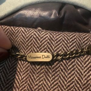 Dark brown massimo dutti coat